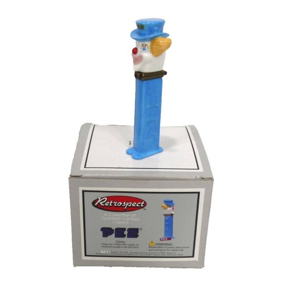 Vintage PHB Retrospect PEZ ceramic Clown with feet candy dispenser 1999, NEW - Picture 1 of 7